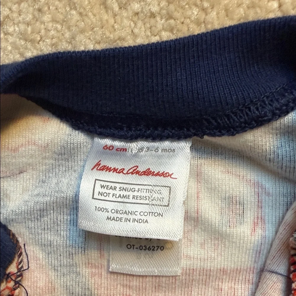 Hanna Andersson holiday gingerbread Zip Sleeper 3-6 months - Picture 2 of 4